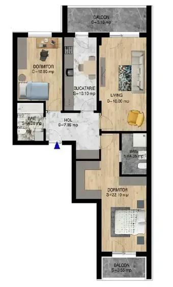 Apartament cu 3 camere decomandat în Theodor Pallady