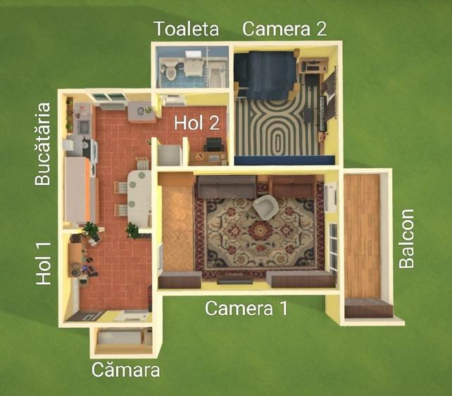 Apartament cu 2 camere în Central