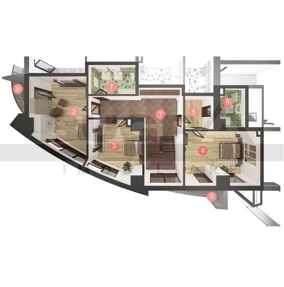 Penthouse cu 5 camere decomandat în Mănăștur