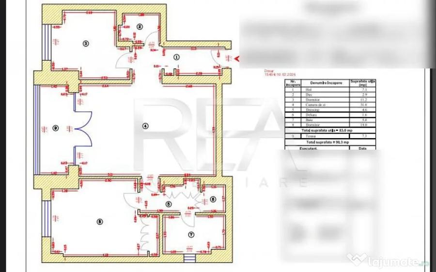Apartament cu 3 camere semidecomandat în Sisești