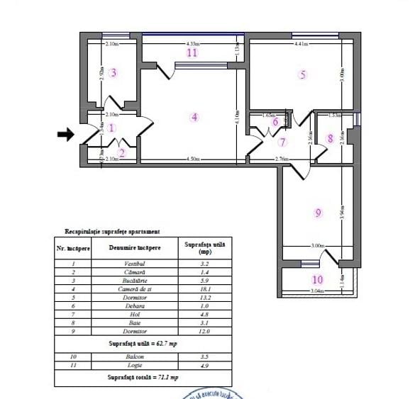 Apartament cu 3 camere semidecomandat, mobilat în Drumul Taberei