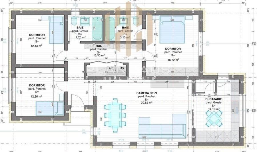 Casă cu 4 camere cu Teren 600 Mp în Central