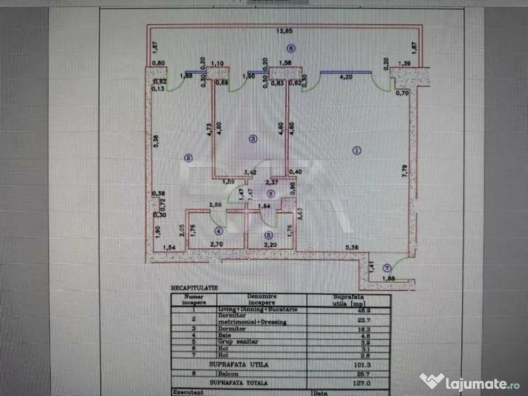 Apartament cu 3 camere decomandat în Iancului