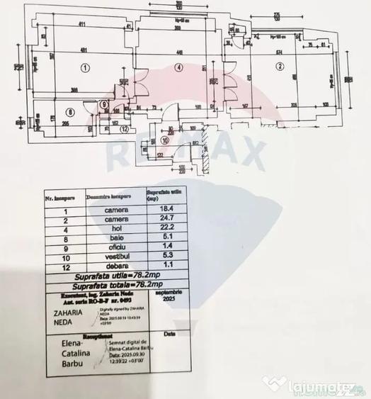 Apartament cu 3 camere semidecomandat în Calea Victoriei