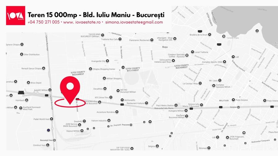 Teren Construcții intravilan de 15000 mp, în Militari