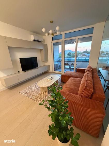 2 camere mobilat / prima inchiriere/ bucurestii noi / metrou 5 min - 8