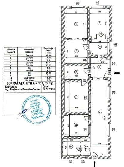 Casă individuală cu 4 camere cu Canalizare în 1 Mai