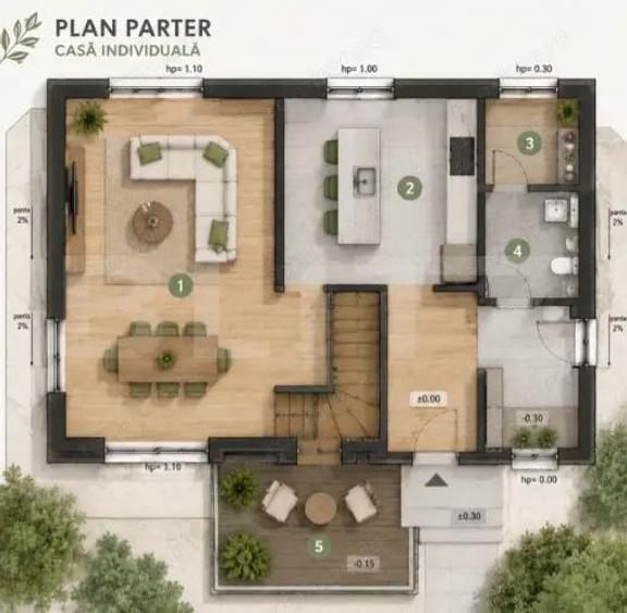 Casă cu 4 camere cu Teren 450 Mp în Copou