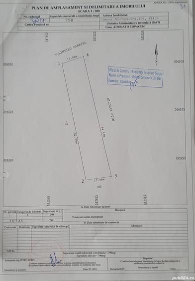 Teren de 800 mp, în Adunații-Copăceni