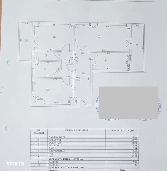 Apartament cu 3 camere în Babadag