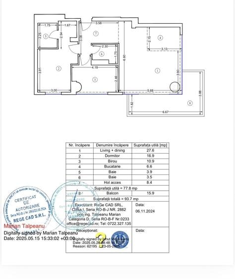 Apartament cu 3 camere decomandat, mobilat în Floreasca