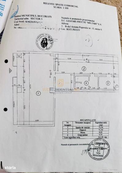 Spațiu comercial, de 162 mp, în Central