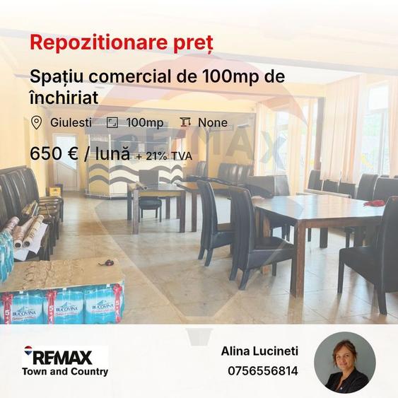 Spațiu comercial, de 100 mp, în Giulești