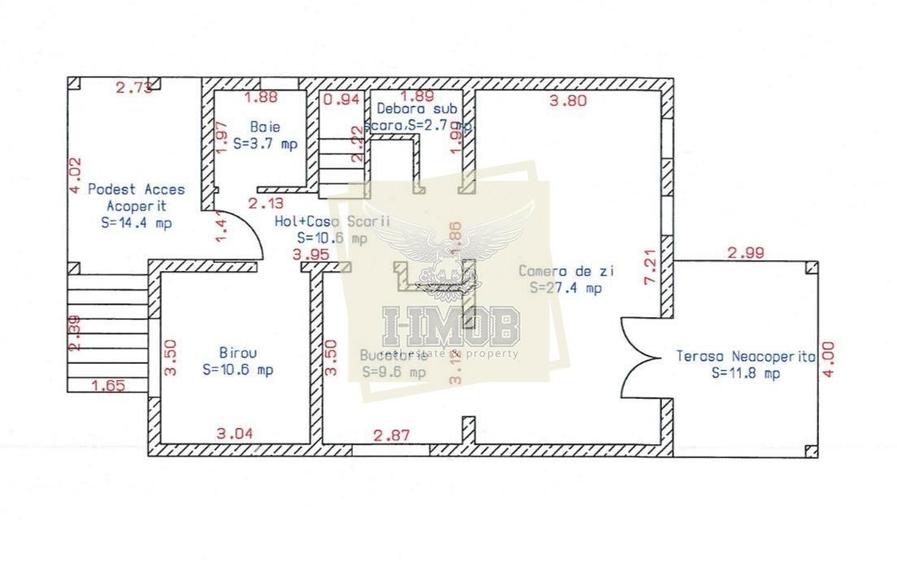 Casă cu 5 camere cu Teren 427 Mp în Central