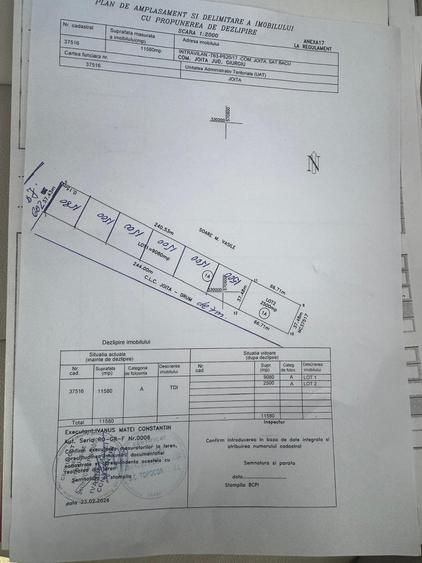 Teren Construcții intravilan de 1500 mp, în Bâcu
