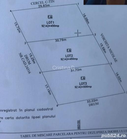 CUZA VODA -Ultimele 3 loturi teren intravilan cu utilitati pregatite de constructie CALARASII VECHI