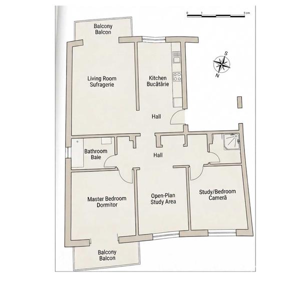 Apartament cu 4 camere decomandat în Micălaca