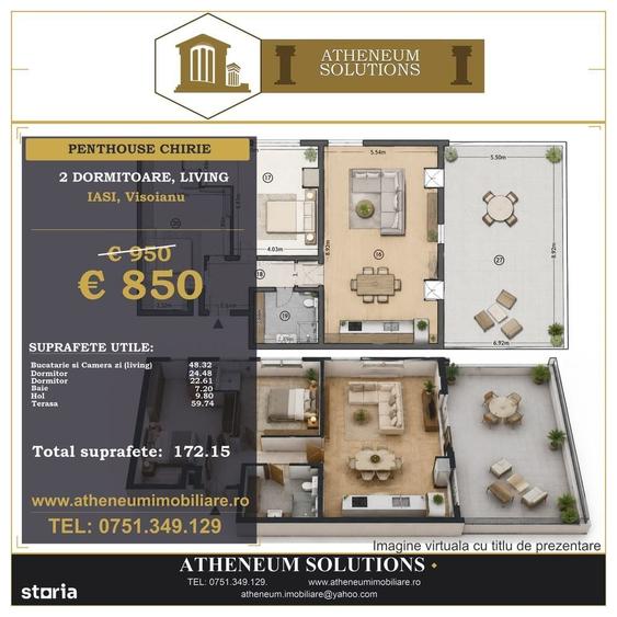 Apartament cu 3 camere în Ciurea