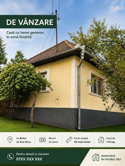 Casă cu 3 camere în Urmeniș