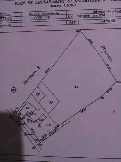 Casă cu 3 camere cu Teren 4400 Mp în Sânger