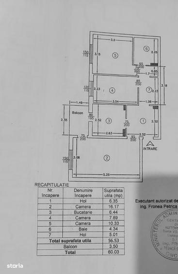 Apartament cu 3 camere decomandat în Păcurari