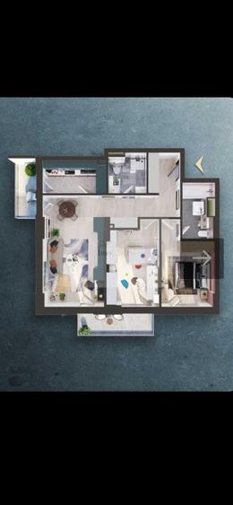 Apartament cu 3 camere semidecomandat în Mărăști