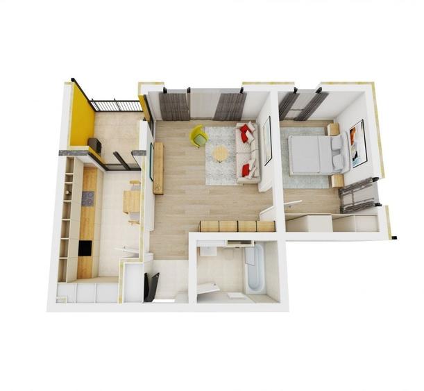 Apartament cu 2 camere decomandat în Freidorf