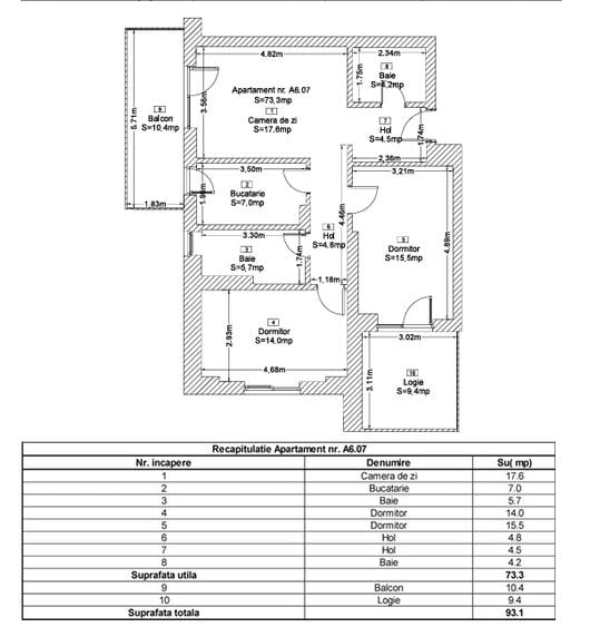Apartament cu 3 camere decomandat, mobilat în Theodor Pallady