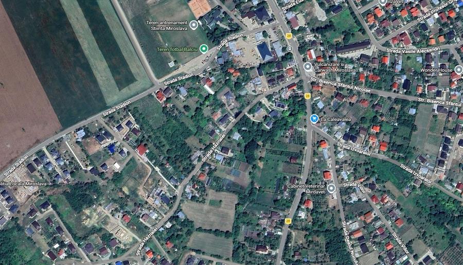 Teren Construcții intravilan de 930 mp, în Miroslava