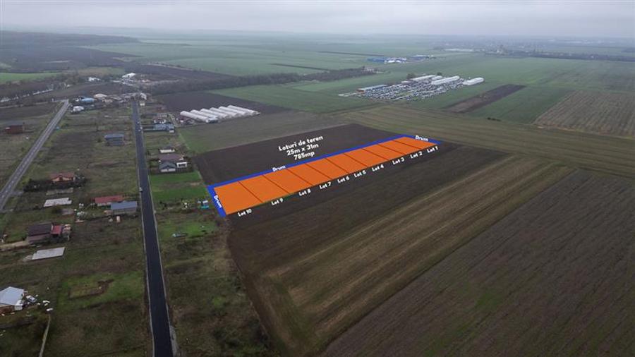 Teren Construcții intravilan de 785 mp, în Belciugatele