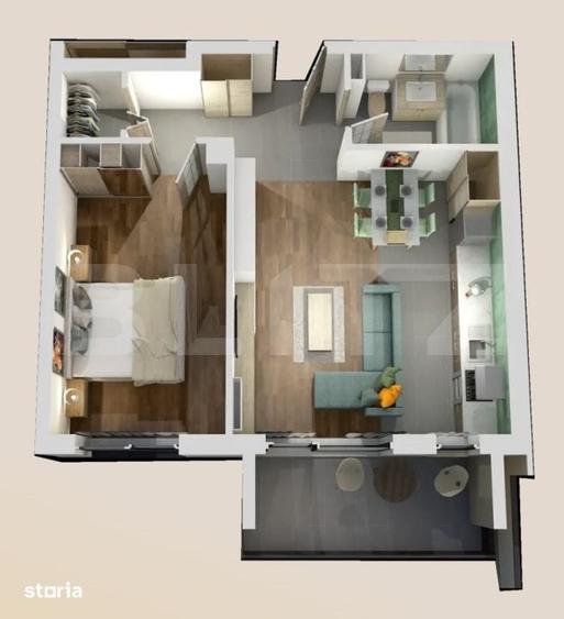 Apartament cu 2 camere în Florești — fotografia 1