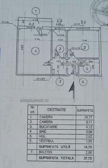 Apartament cu 2 camere decomandat, mobilat în Brâncoveanu