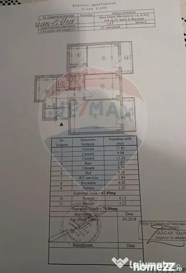 Apartament cu 3 camere decomandat în Valea Ialomiței