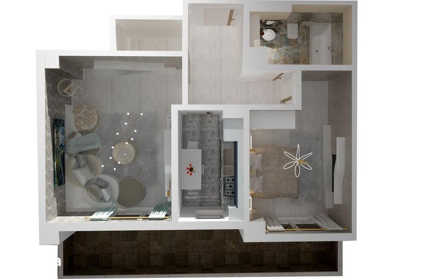 Apartament cu 2 camere decomandat în Frumoasa