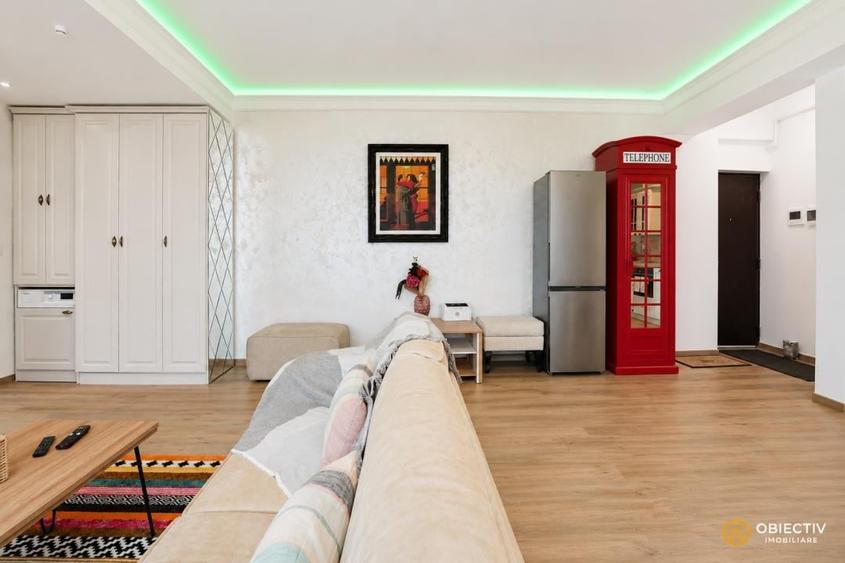 Apartament cu 2 camere semidecomandat, mobilat în Calea Romanului