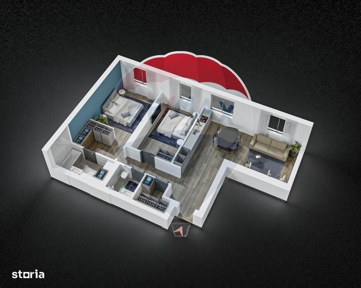 Apartament cu 4 camere în Ștefăneștii de Jos