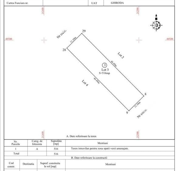 Teren Construcții intravilan de 4316 mp, în Giarmata-Vii