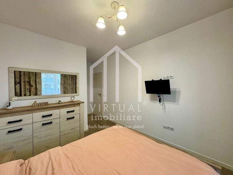 Apartament cu 3 camere semidecomandat, mobilat în Exterior Vest