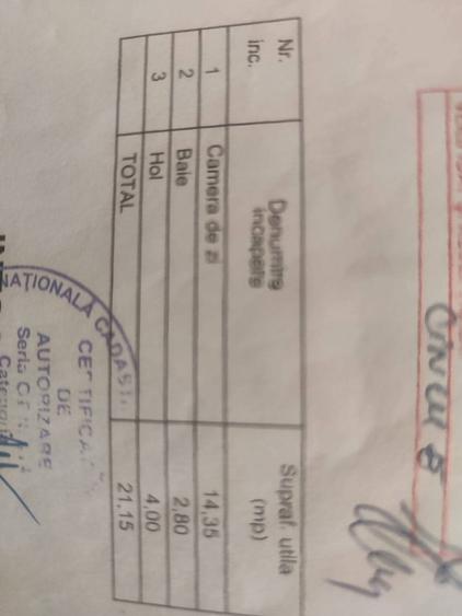 Garsonieră decomandată în Zahana