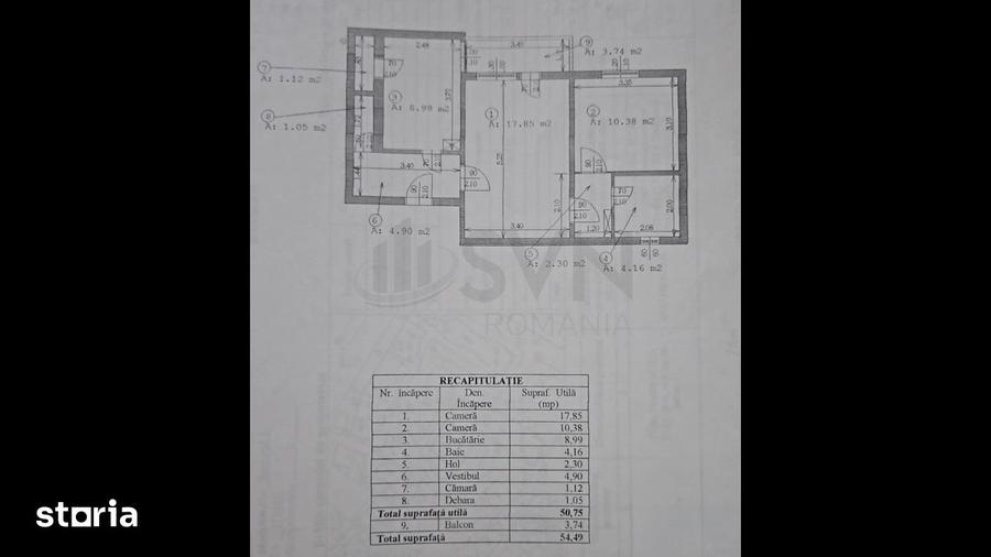 Apartament cu 2 camere semidecomandat, mobilat în Moșilor