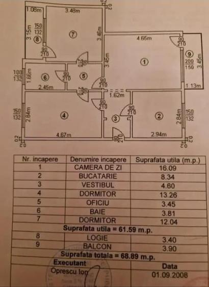 Apartament cu 3 camere circular în Berceni
