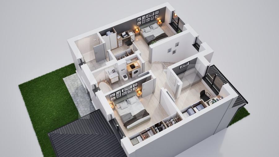 Duplex cu 5 camere cu Canalizare în Șura Mică