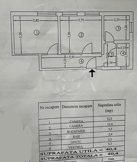 Apartament cu 2 camere decomandat, mobilat în Sala Palatului