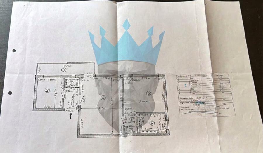 Apartament cu 2 camere nedecomandat, mobilat în Domenii