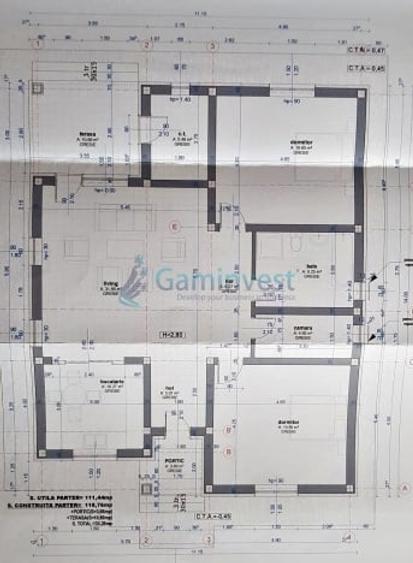 Casă individuală cu 3 camere cu Teren 500 Mp în Betfia