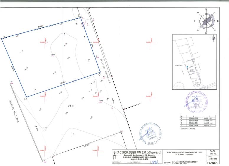 Teren Construcții intravilan de 681 mp, în Băneasa
