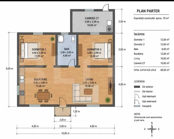 Casă cu 3 camere cu Teren 354 Mp în Suseni
