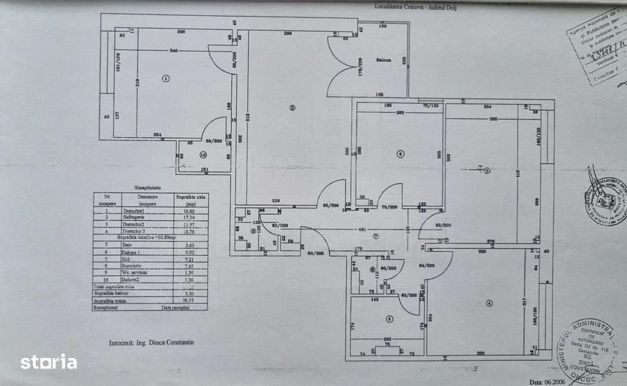 Apartament cu 4 camere semidecomandat în Calea București