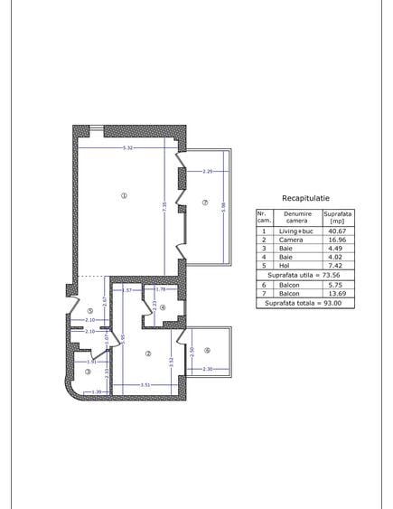 Apartament cu 2 camere decomandat în Sisești