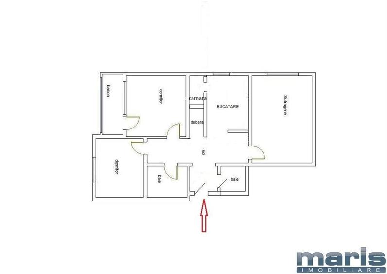 Apartament cu 3 camere decomandat, mobilat în Tudor Vladimirescu